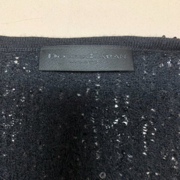 Donna Karan Silk Cashmere Beaded Top - Picture 4 of 5